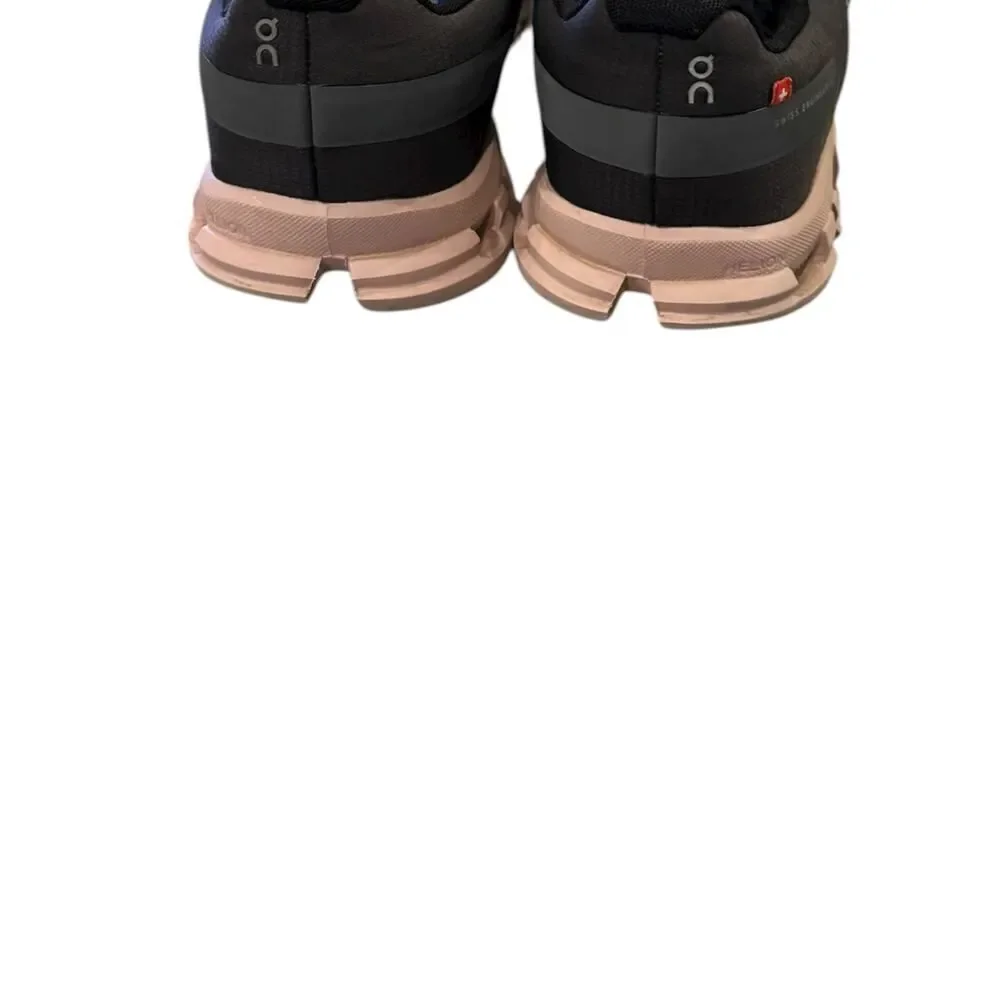 ON Women's Cloudflow Rock Rose Black Gray Running Shoes Trainers Sneakers 7.5